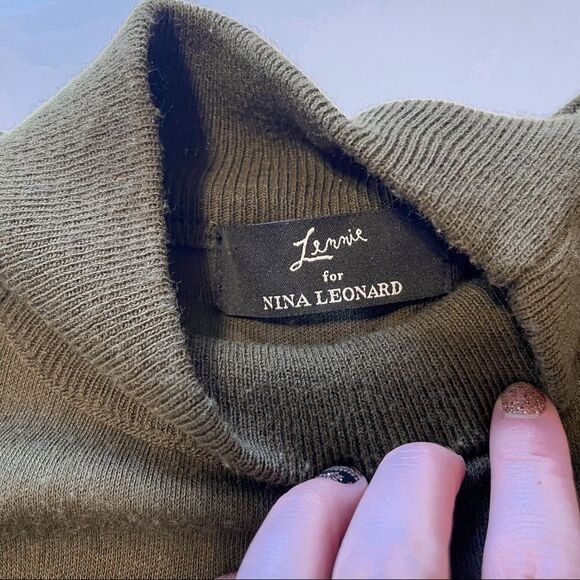 Vintage 90s Mock Neck Sweater Dress Size M - Picture 3 of 8